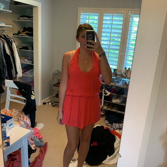 Coral Halter Romper - Picture 3 of 5